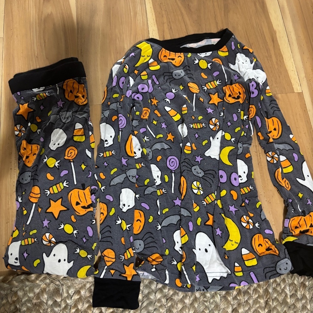 Little Sleepies Bamboo Halloween Ghost and Pumpkin Kids Pajama Set